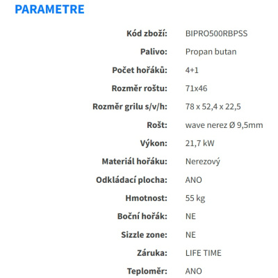 NAPOLEON BIPRO 500 BIPRO500RBPSS