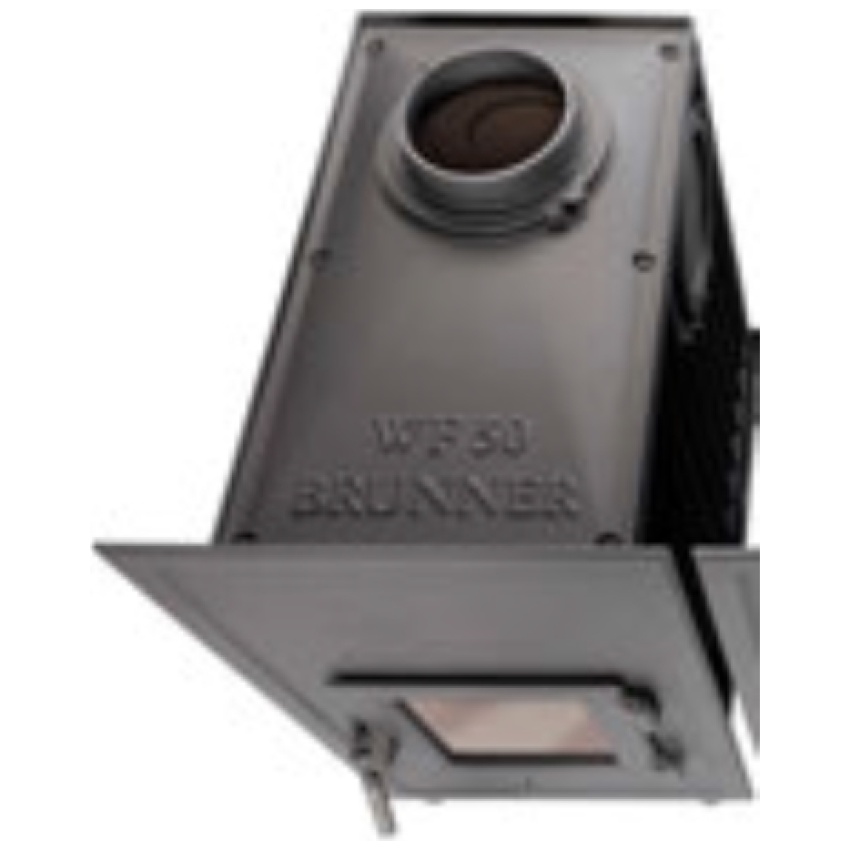 BRUNNER Vložka vykurovacia WF 50 s liatinovou prednou platňou 79/42cm rovná pre EAS/EOS jednoduché presklenie čierna