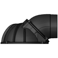 HOXTER KV HAKA 37/50 otváracie dvierka kupola čierne jednoduché presklenie ľavé (pánty vľavo)