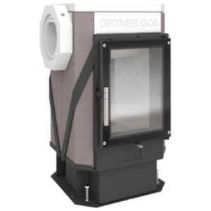 ORTNER Ohnisko GO8-T bočný vývod pre KMS 1 x rovné+ 1 x oblé dvierka predpríprava pre automatiku vrátane dverového snímača napojovacia tvarovka pre KMS